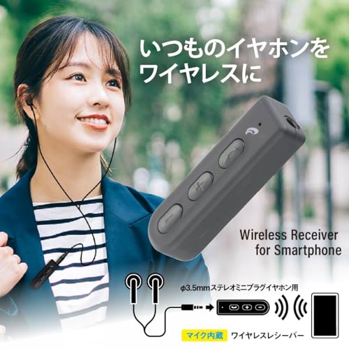 φ3.5mmステレオミニプラグ用ワイヤレスレシーバー 2