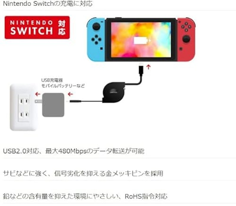 USB Type-C ケーブル 巻き取り式ケーブル 5