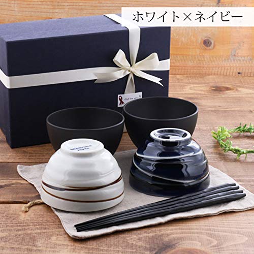 らせん夫婦茶碗＆お椀＆箸ペア6点セット 2
