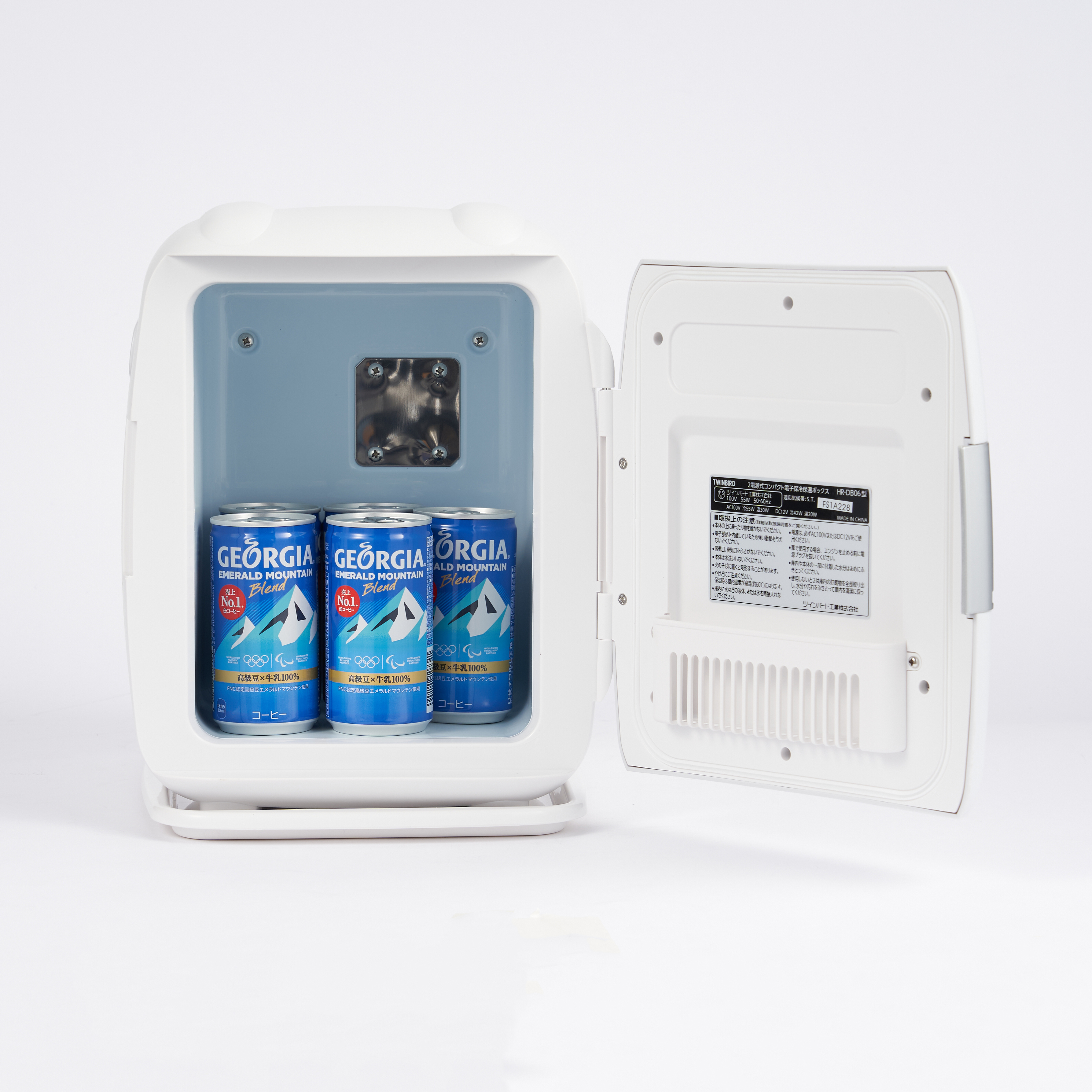 TWINBIRD HR-DB06GY　コンパクト冷蔵庫 Amazon | TWINBIRD 2電源式コンパクト電子保冷保温ボックス D