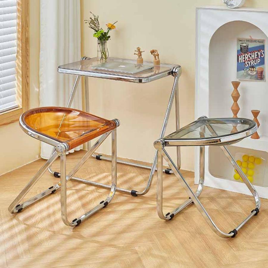 CASTELLI PLIA クリアテーブル 折り畳みテーブル リプロ ピレッティ