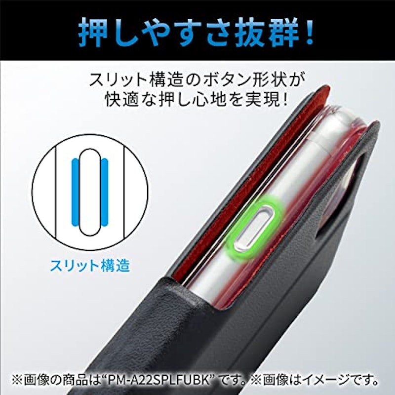 手帳型レザーケース UltraSlim Flowers 磁石付 3
