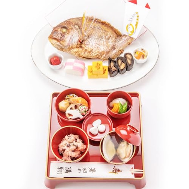 お食い初め料理と食器のセット 1