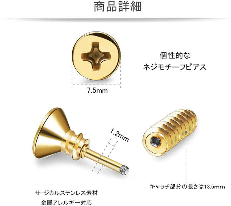 ボディピアス ネジモチーフ 2