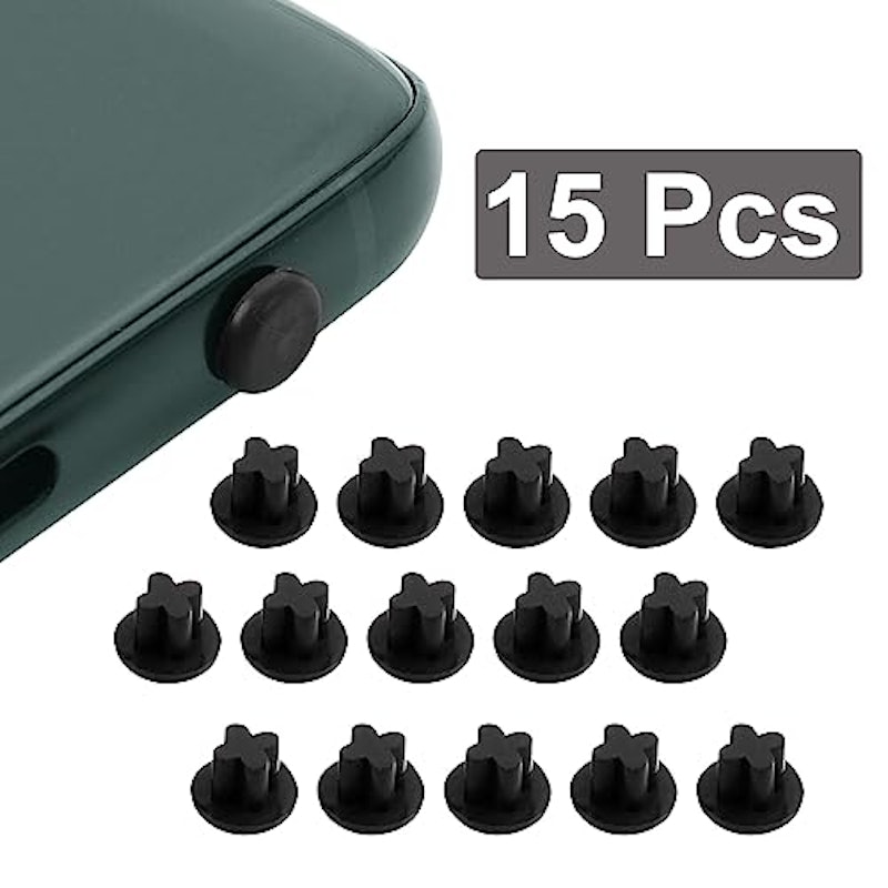 ゴム製ダストプラグ 3.5mm 15個 ブラック 7