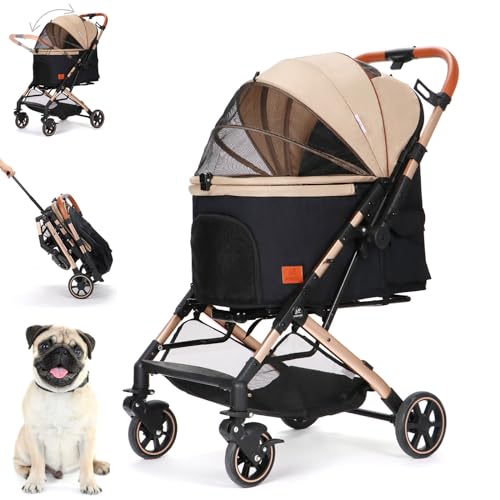 SKISOPGO ペットカート ブロンズ Amazon.co.jp: SKISOPGO ペットカート 分離型 犬用ベビーカー