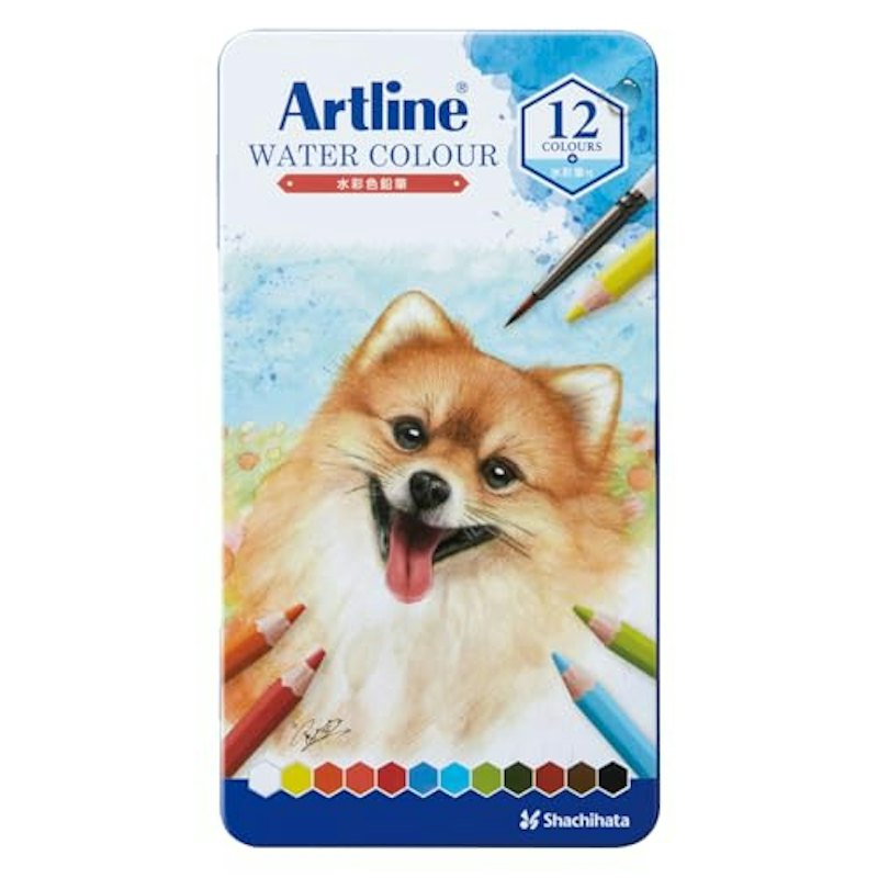 Artline 水彩色鉛筆 12色セット 1