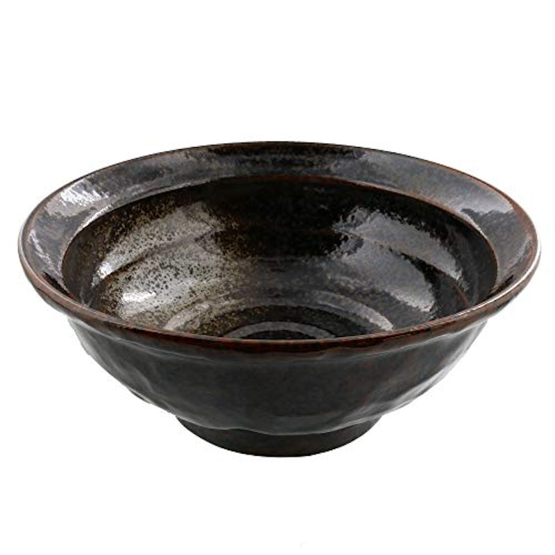 油滴結晶 石目 6.8寸ラーメン丼 1