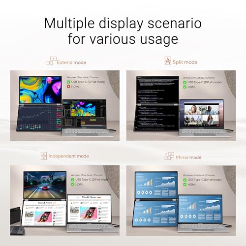 Duo OLED 360°折りたたみ式ポータブルモニター 7