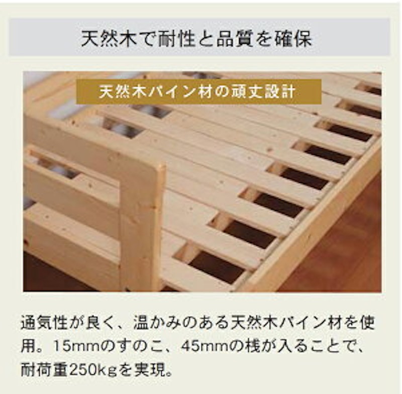 天然木すのこソファベッド専用マットレス付 4