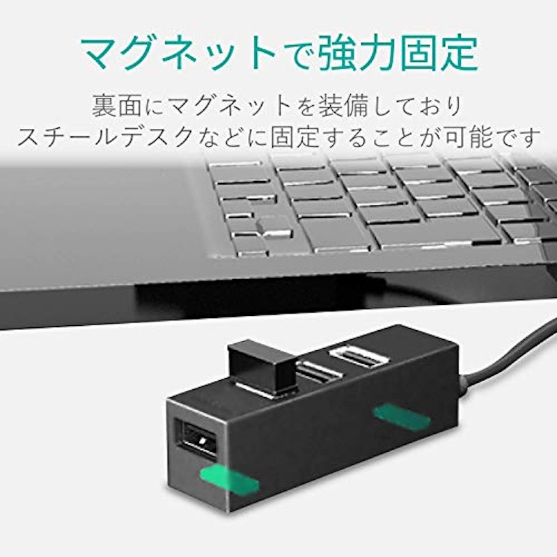 機能主義USBハブコンパクト ACアダプタ付 3