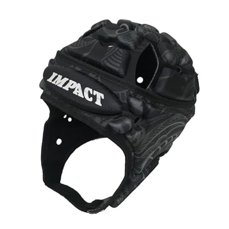 IMPACT ラグビー ヘッドキャップ ヘッドギア V2 Premium Vented トライブ柄 ブラック Lサイズ 1