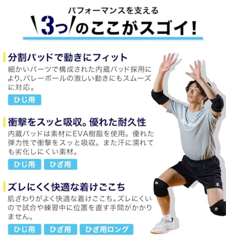 バレーボールサポーター ひざ用 3