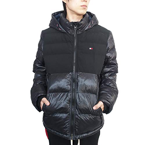 ESSENTIAL MIX PUFFER HOODIE 1