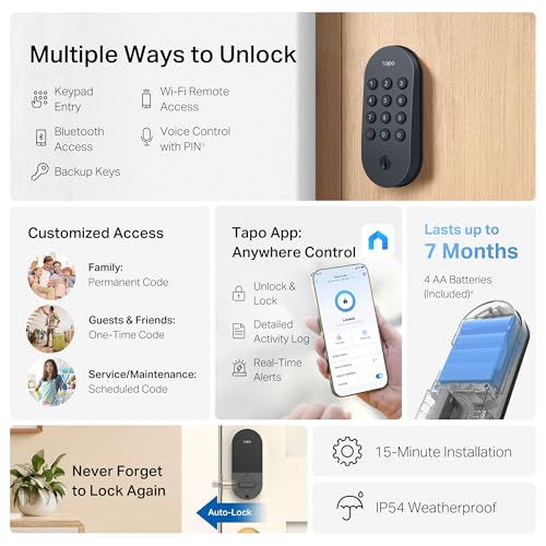 Smart Wi-Fi デッドボルトドアロック 2