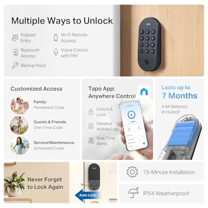 Smart Wi-Fi デッドボルトドアロック 2