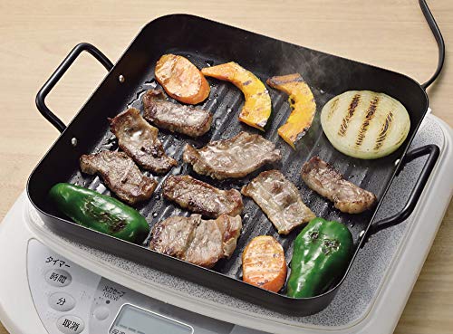 IHでもガスでも使える鉄製角型プレート ウェーブ 3