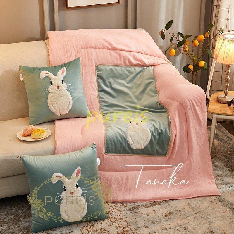松尾ミユキ クッションカバー スリーラビット 45×45cm うさぎ ウサギ