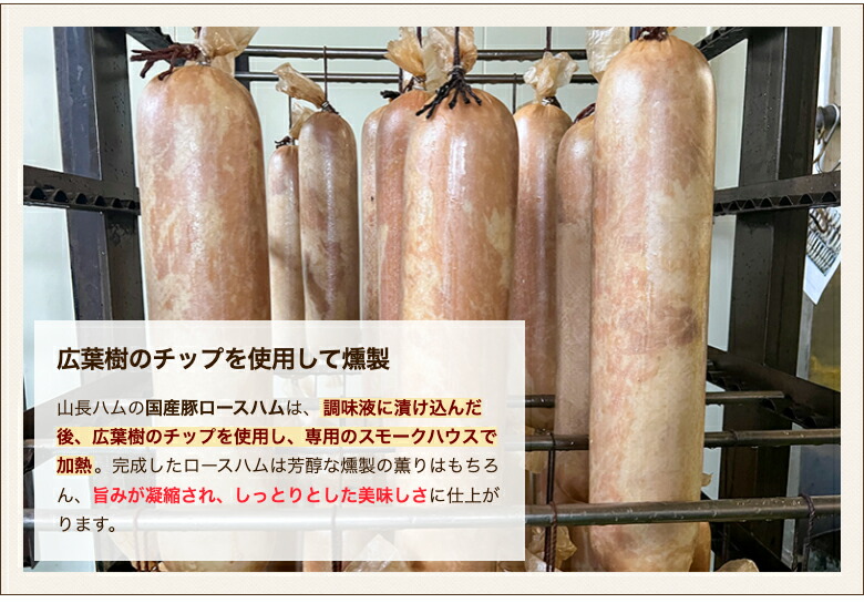無塩せき国産豚ロースハム 15パック入り 6