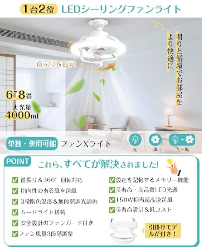 シーリングファンライト 2
