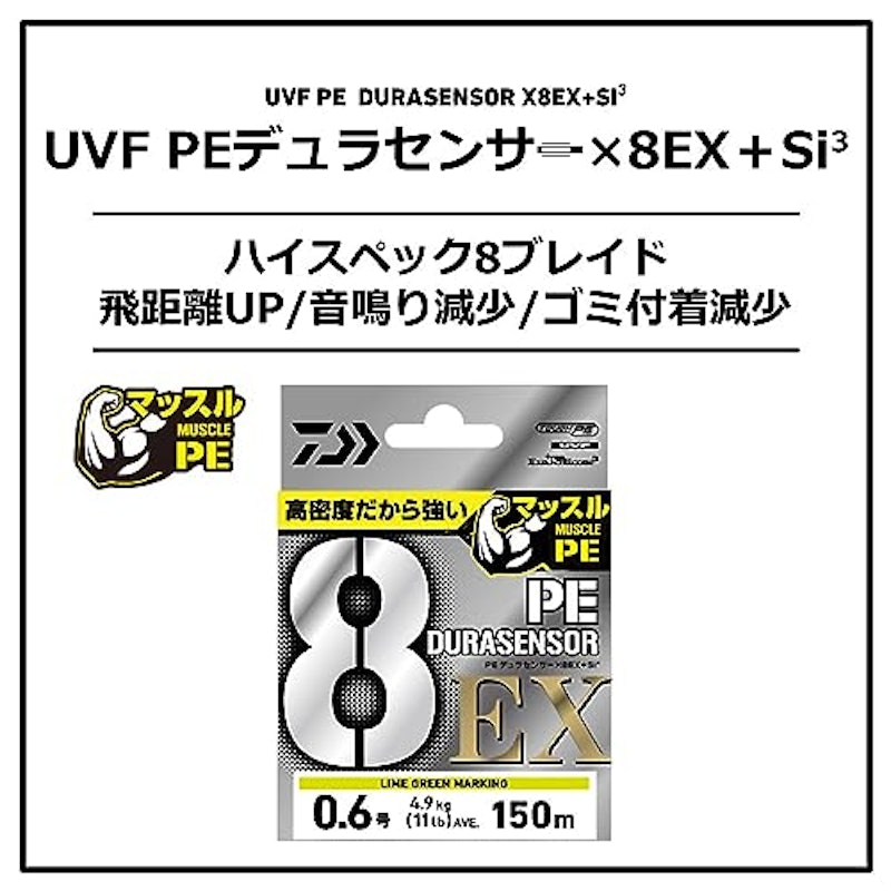 X8EX+Si3 ライムグリーンM 0.8-200 2