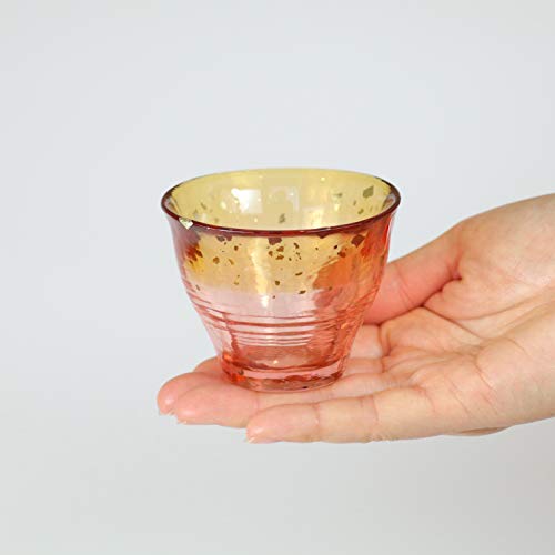  津軽びいどろ 金彩ぐい呑み 3