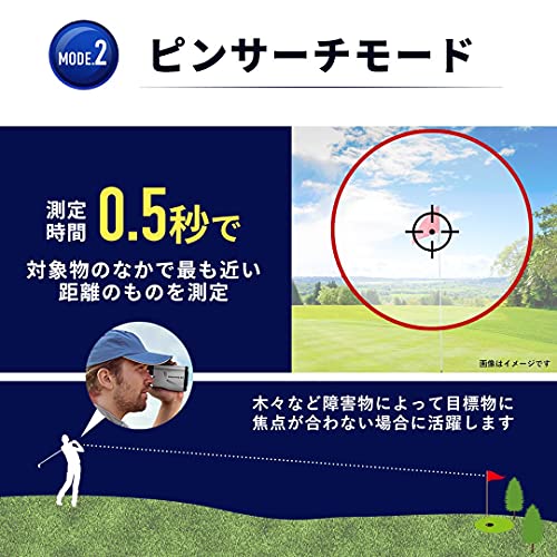 WOSPORTS ゴルフ用レーザー距離計 H-100AG型 ゴルフ距離計 レーザー距離計 WOSPORTS H-100AG 手ブレ補正機能つき