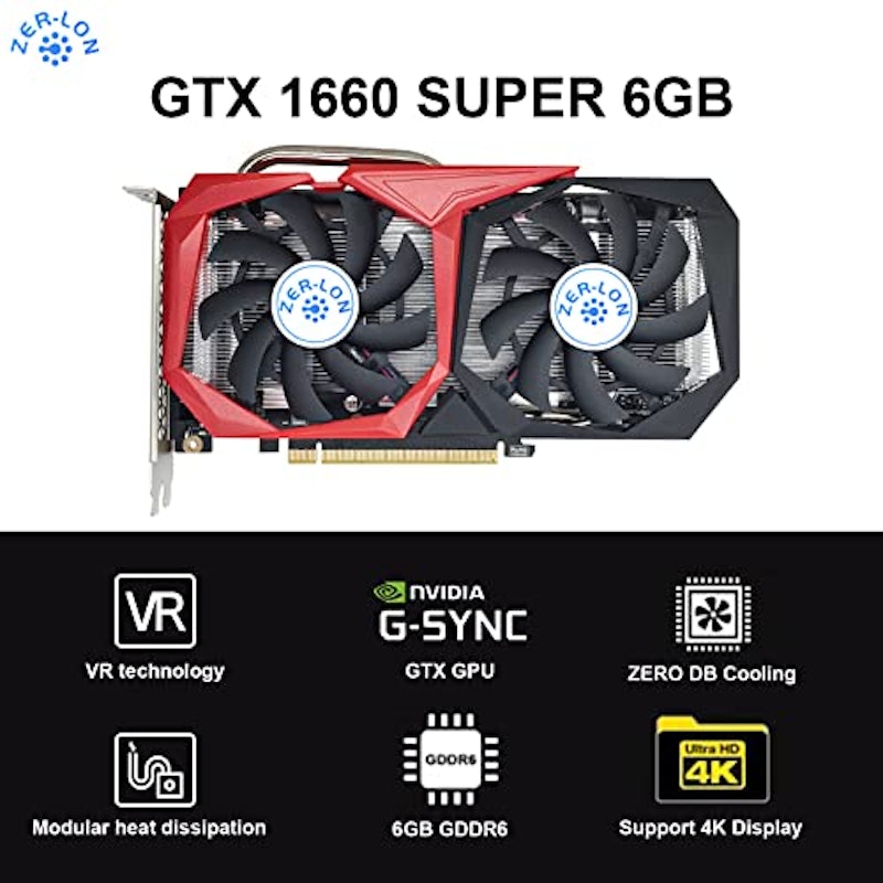 GeForce GTX 1660 Super 6GB グラフィックスカード 3