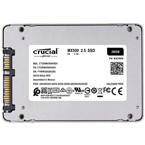 MX500 250GB 3D NAND SATA 2.5インチ 7mm（9.5mmアダプター付き）内蔵型SSD 2