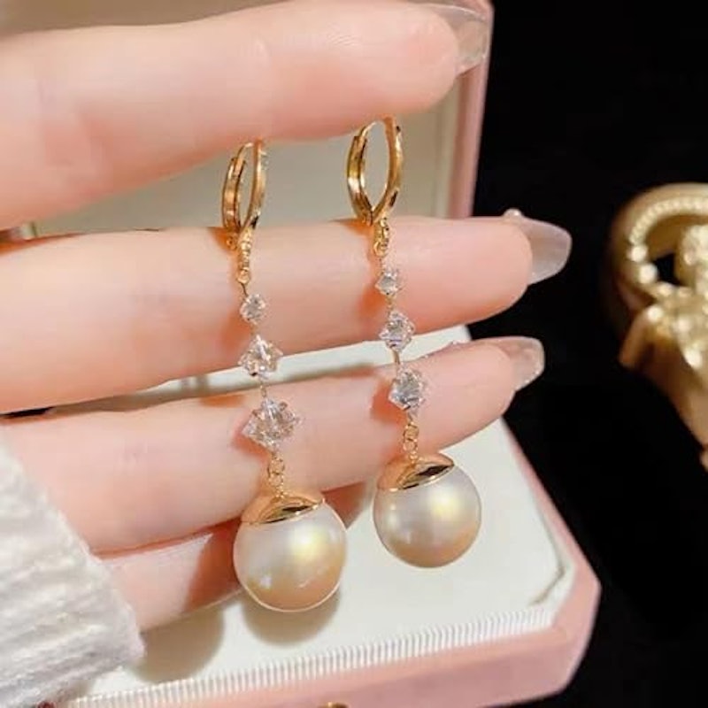 ロングパールピアス 3