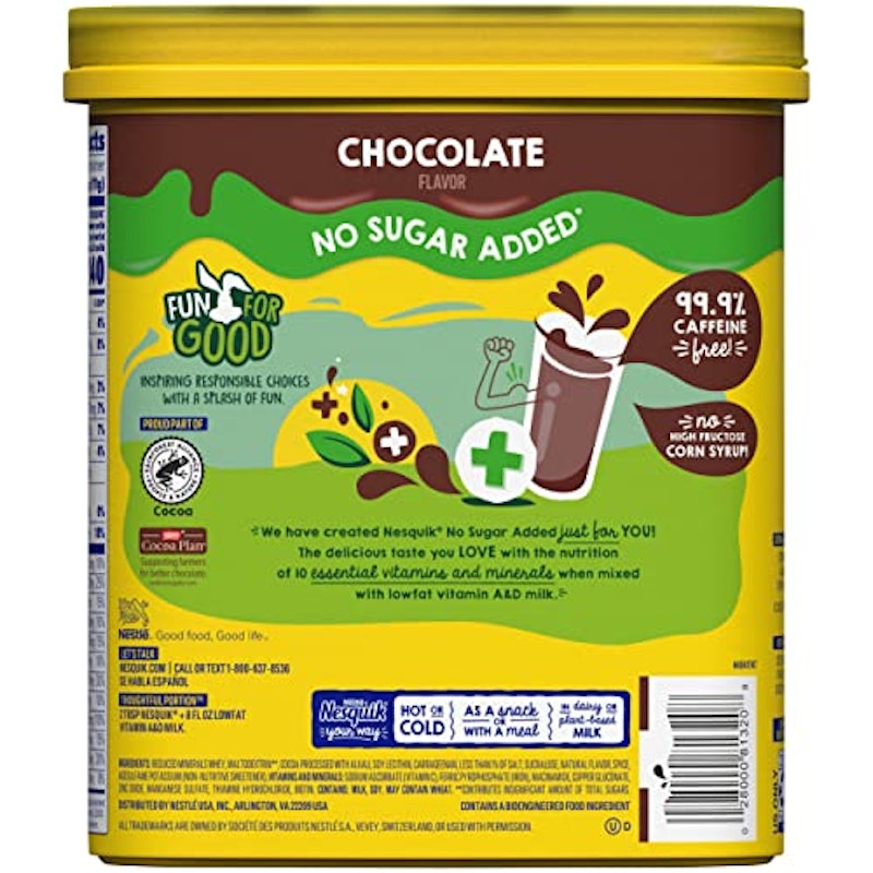 Nesquik Chocolate Powder No Sugar Added 2