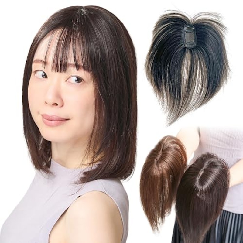 部分ウィッグ 人毛100% 前髪あり 1