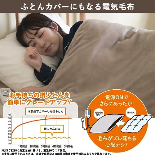 ふとんカバーにもなる電気毛布 3