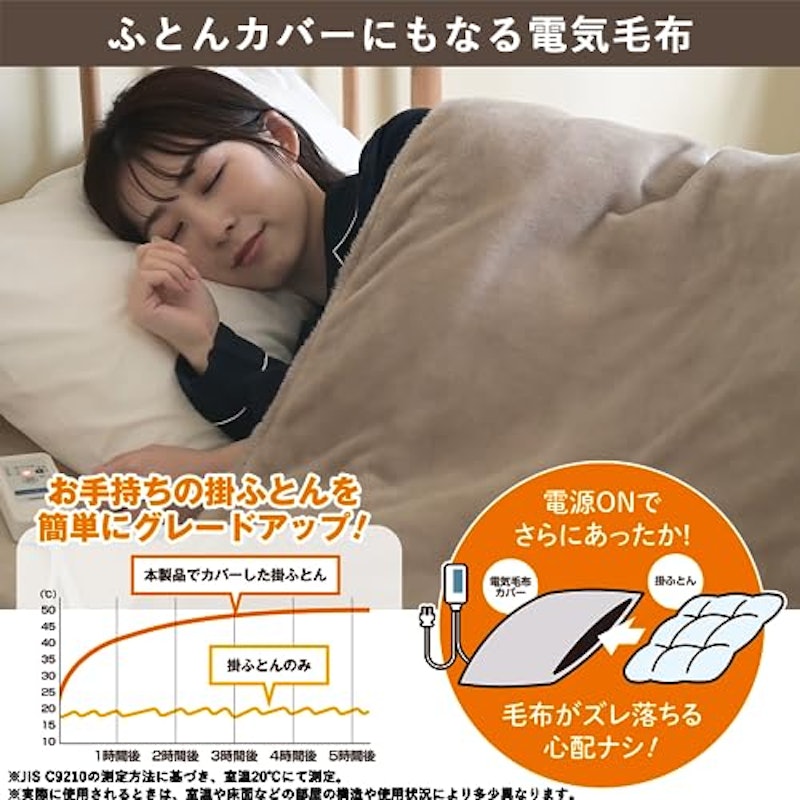ふとんカバーにもなる電気毛布 3