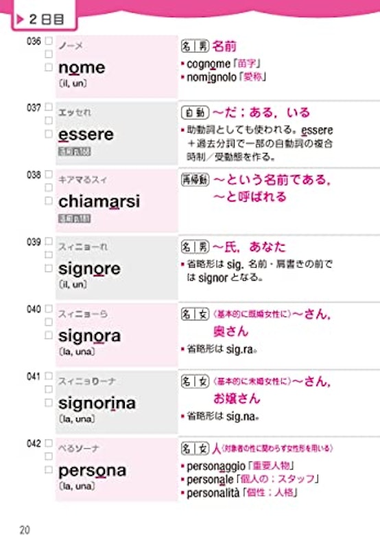 1か月で復習するイタリア語基本の500単語 新装版 4