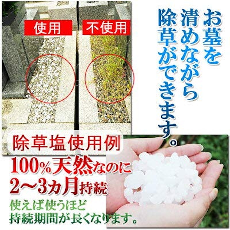 お墓の除草塩 3