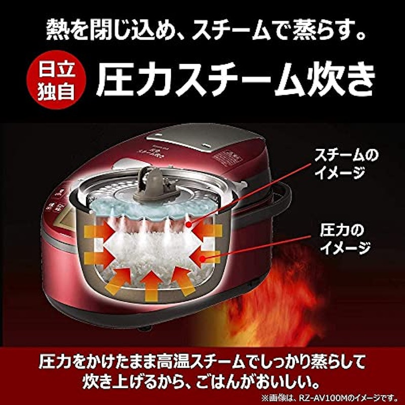 日立グローバルライフソリューションズ 圧力&スチーム ふっくら御膳 RZ-AX10M 3
