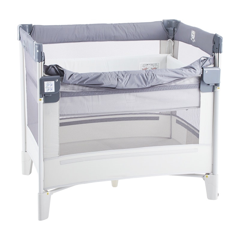 白色の多機能ゆりかごbb寝て新生児童ベッドは移働できる - ベッド