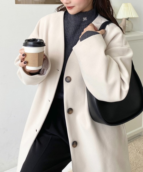 ノーカラーコート 12