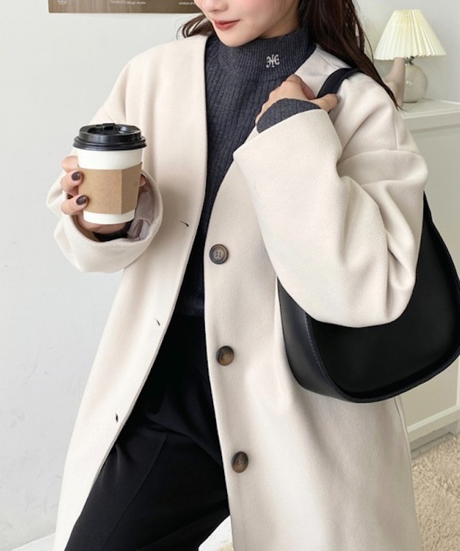 ノーカラーコート 12