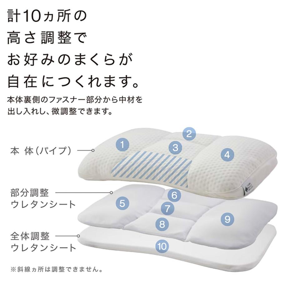 高さ10ヵ所調整できる枕（パイプ) 5