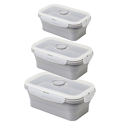 折りたたみ式シリコン弁当箱3個セット 1