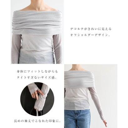 andme オフショルダー シアー トップス 6