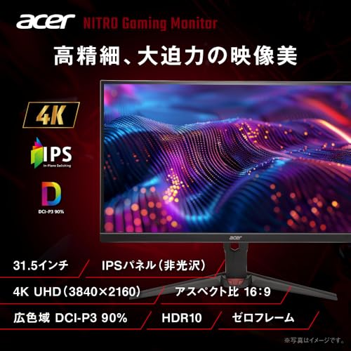 31.5インチ 可変リフレッシュレート 0.5ms 320Hz(FHD) 160Hz(4K) IPS 非光沢 DCI-P3 95% エルゴスタンド AMD FreeSync Premium HDR10 ブルーライト低減 ブラックブースト HDMI 2.1 DisplayPort v1.4 スピーカー・ヘッドホン端子 ゲーミングモニター 2