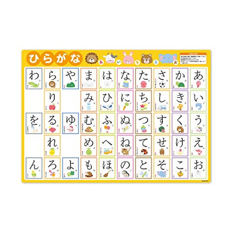 お風呂でも使える!あいうえお表ポスター 1