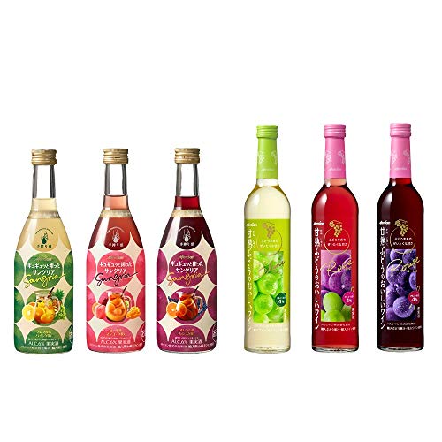 甘熟ぶどうのおいしいワイン&ギュギュッと搾ったサングリア 6本セット 1