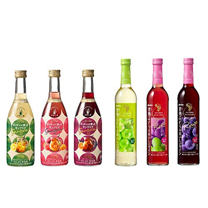 甘熟ぶどうのおいしいワイン&ギュギュッと搾ったサングリア 6本セット 1