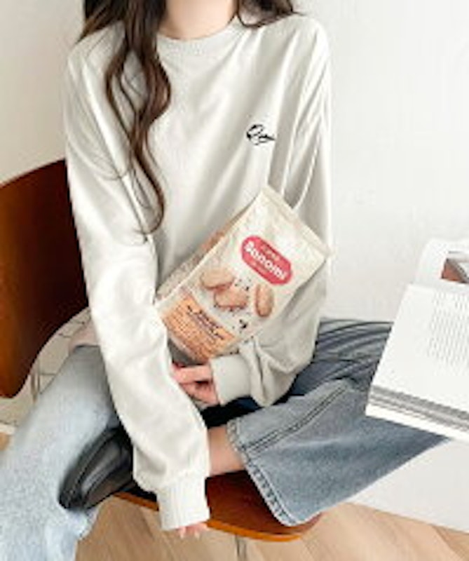 ワンポイント胸刺繍シンプルロンTee 2