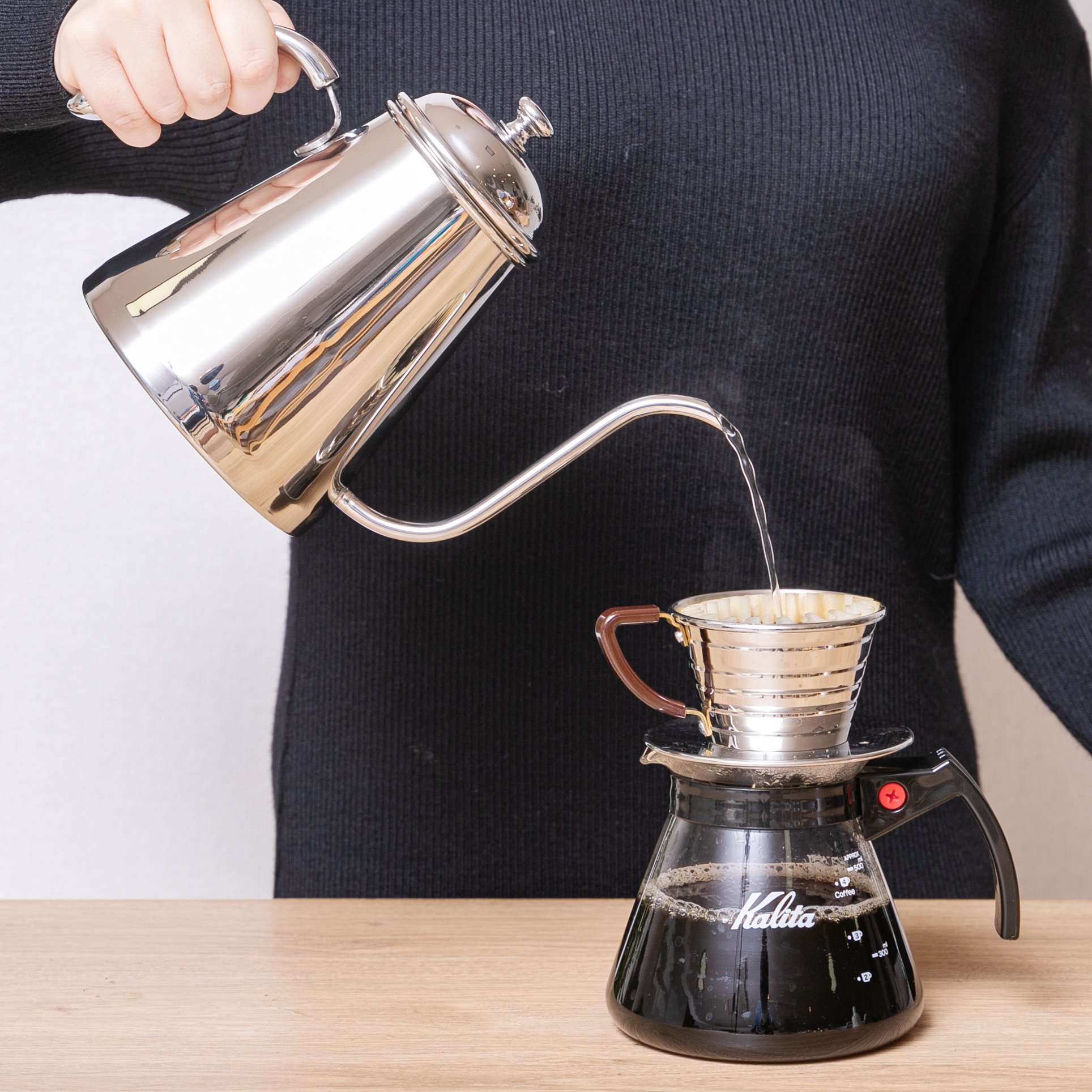 メリタ(Melitta) ドリップケトル コーヒーケトルプロ MJK-1601 ステンレス 公式メリタ コーヒーケトルプロ 1,000ml MJK-1601
