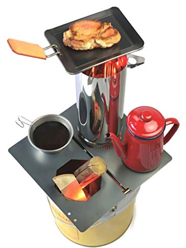 ロケット焚火缶 お庭セット 20Lペール缶付き 3